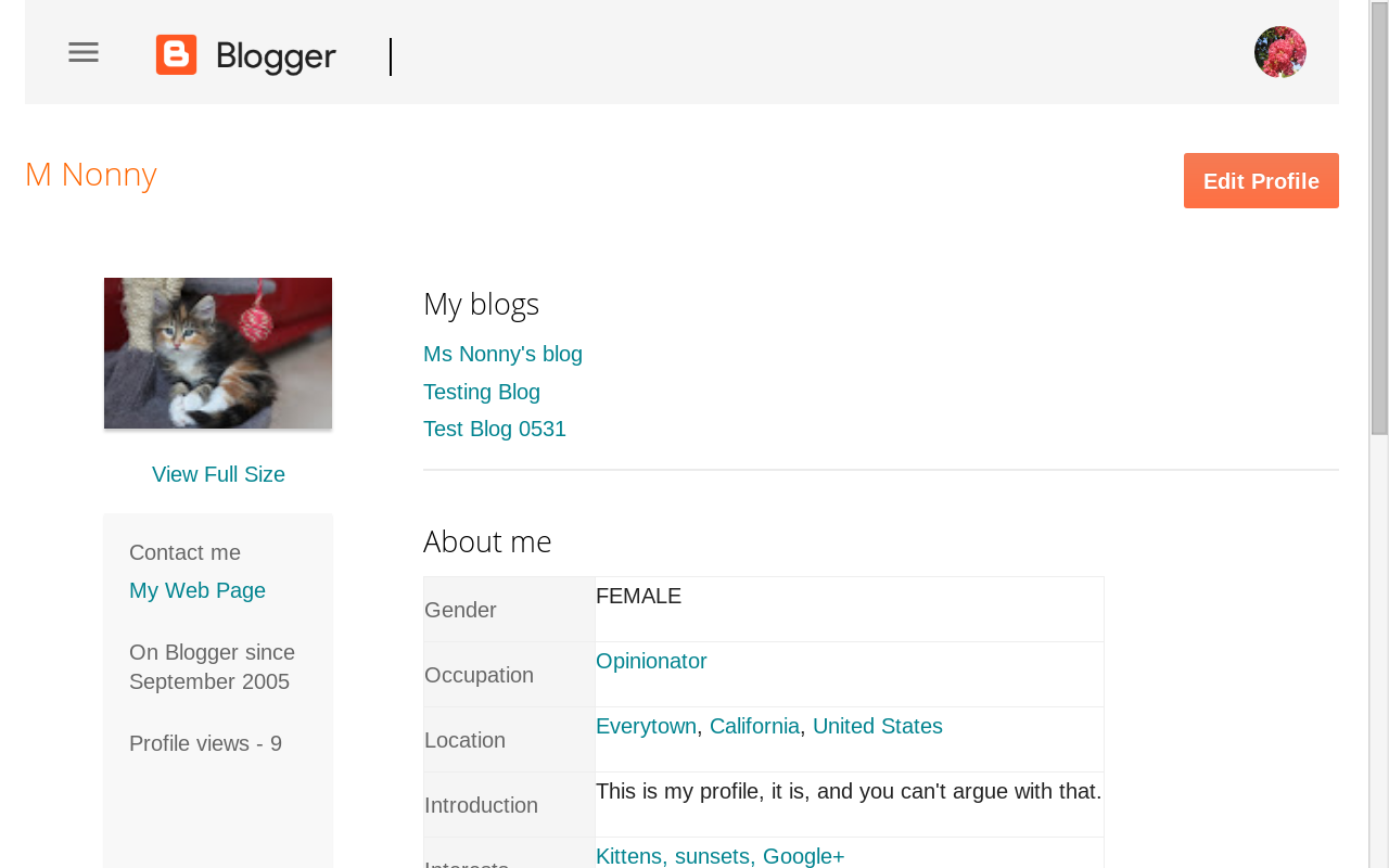 Blogger Profile